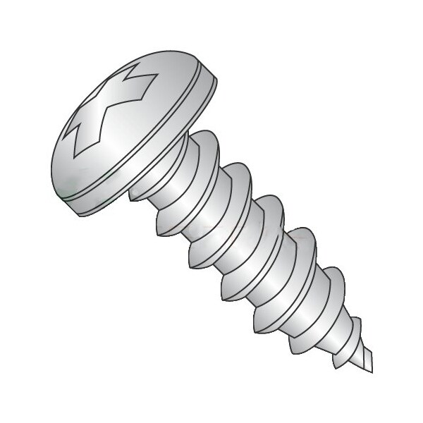 Newport Fasteners Self-Drilling Screw, #2 x 3/8 in, Plain 410 Stainless Steel Pan Head Phillips Drive, 4000 PK 105741 - main